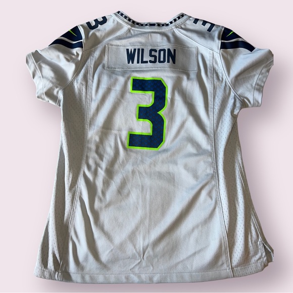 Woman’s NFL Nike fitted Seahawk Jersey number 3 Wilson collector jersey Large - Picture 4 of 12